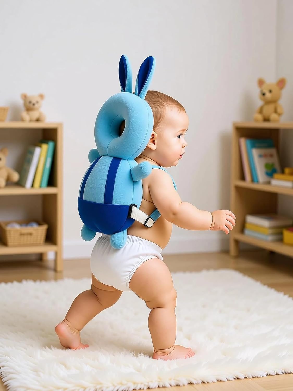 Baby Head Protector Cushion Pillow – Soft Plush Safety Back Protector Pillow for Infants & Toddlers (6 to 36 Months)