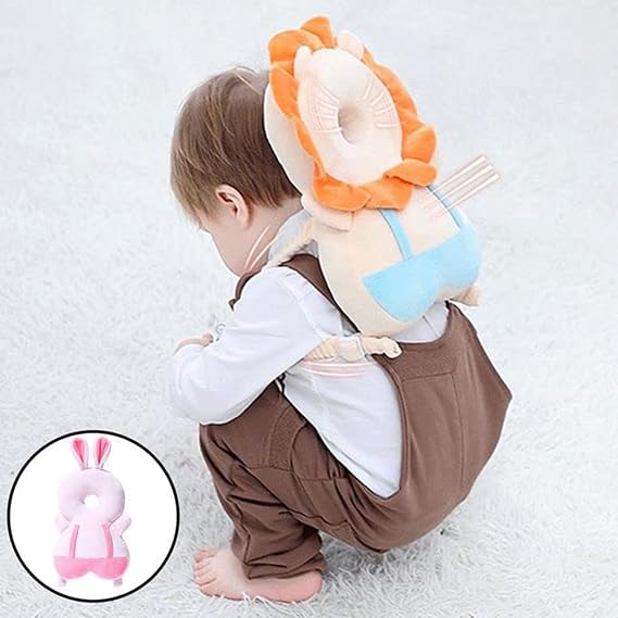 TinyWish Primium Quality Baby Head Protector Cushion Plush Soft Multicolor Toy Early Learning Toy Fall Protection Helmet Baby Head Protector Child Adjustable Shoulder Strap